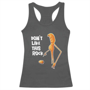 Marcus The Worm Meme Racerback Tank Top Do Not Like This Rock TS14 Dark Heather Print Your Wear