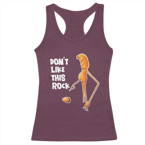 Marcus The Worm Meme Racerback Tank Top Do Not Like This Rock TS14 Maroon Print Your Wear
