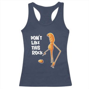 Marcus The Worm Meme Racerback Tank Top Do Not Like This Rock TS14 Navy Print Your Wear