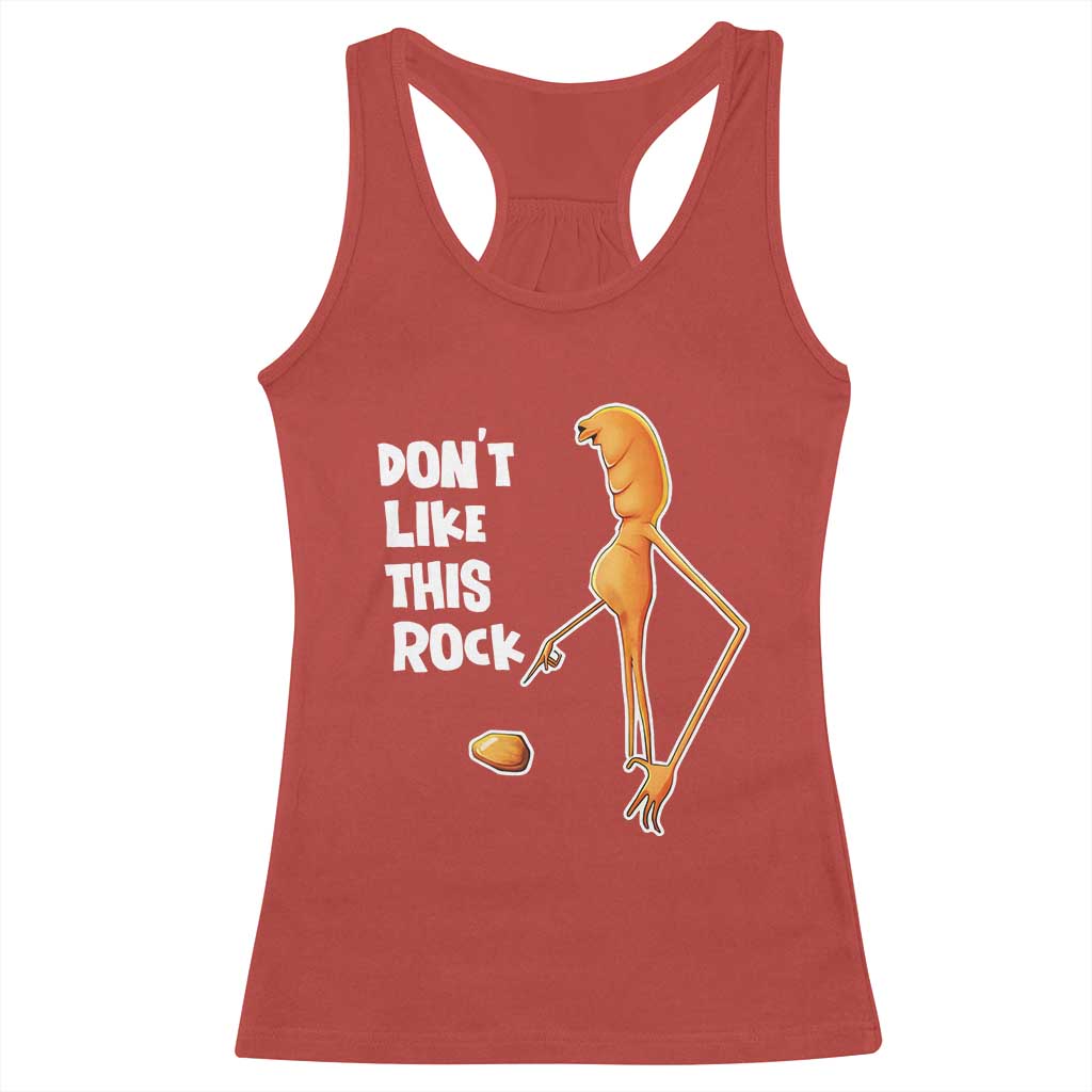 Marcus The Worm Meme Racerback Tank Top Do Not Like This Rock TS14 Red Print Your Wear