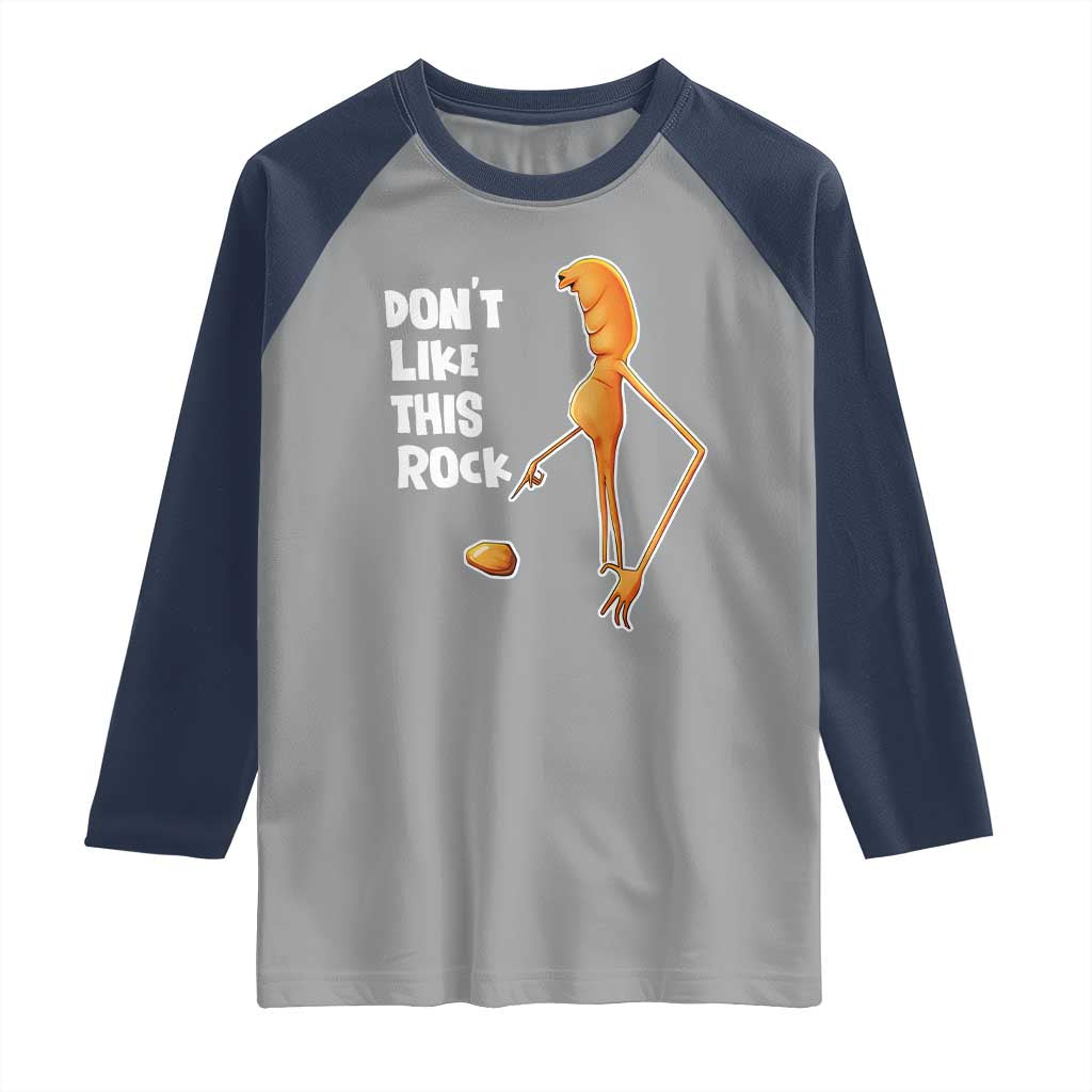 Marcus The Worm Meme Raglan Shirt Do Not Like This Rock TS14 Sport Gray Navy Print Your Wear