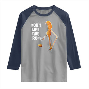 Marcus The Worm Meme Raglan Shirt Do Not Like This Rock TS14 Sport Gray Navy Print Your Wear