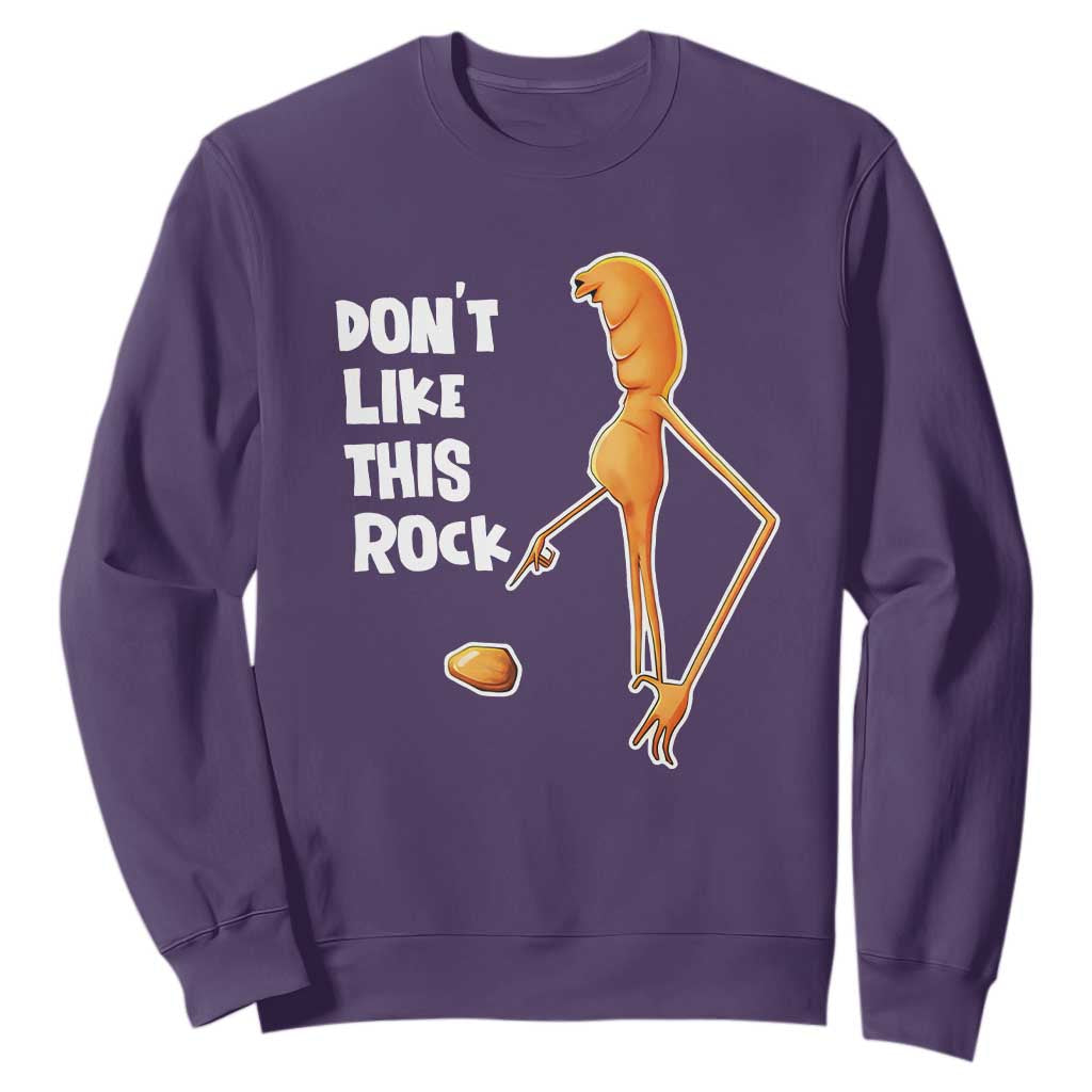 Marcus The Worm Meme Sweatshirt Do Not Like This Rock TS14 Purple Print Your Wear