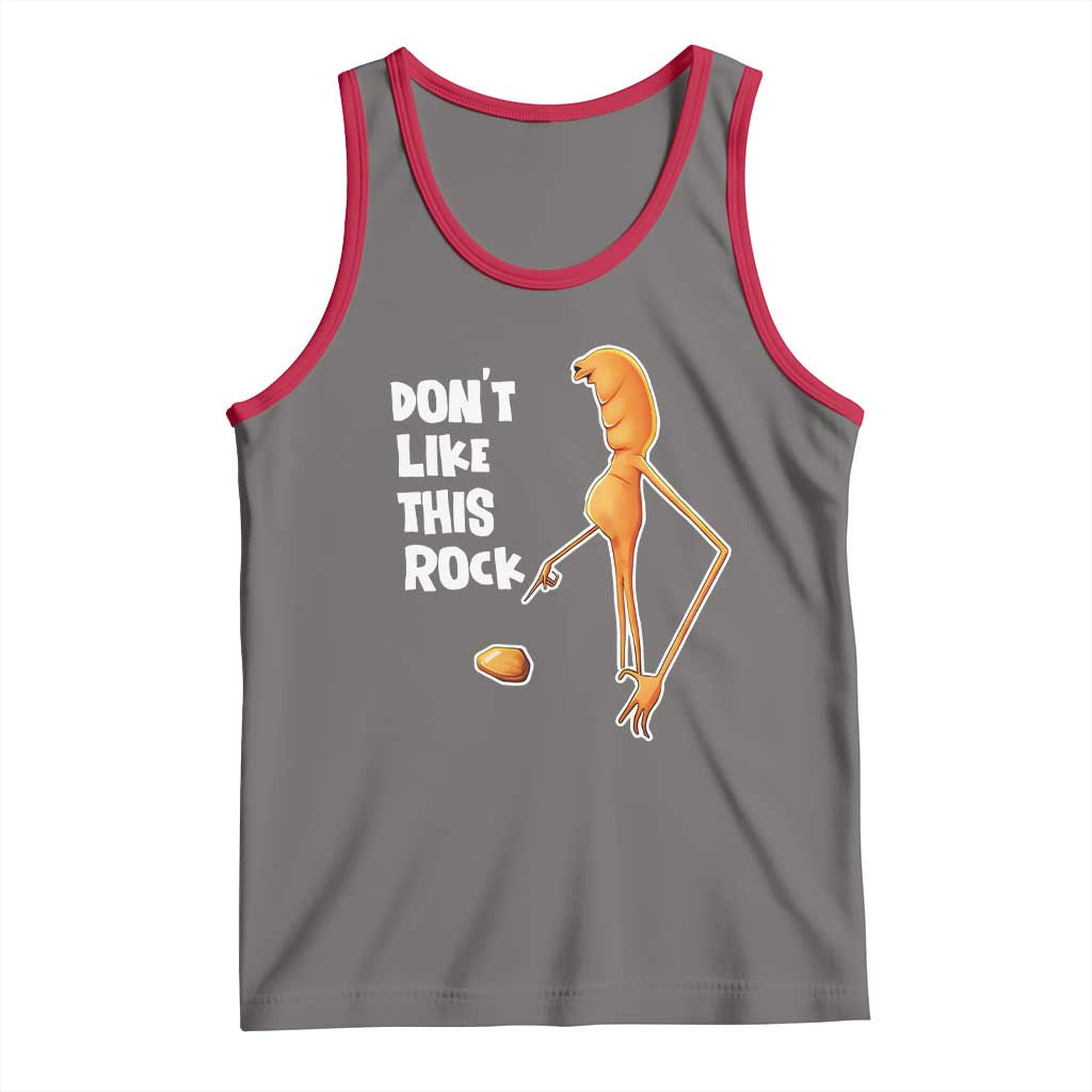 Marcus The Worm Meme Tank Top Do Not Like This Rock TS14 Deep Heather Red Print Your Wear
