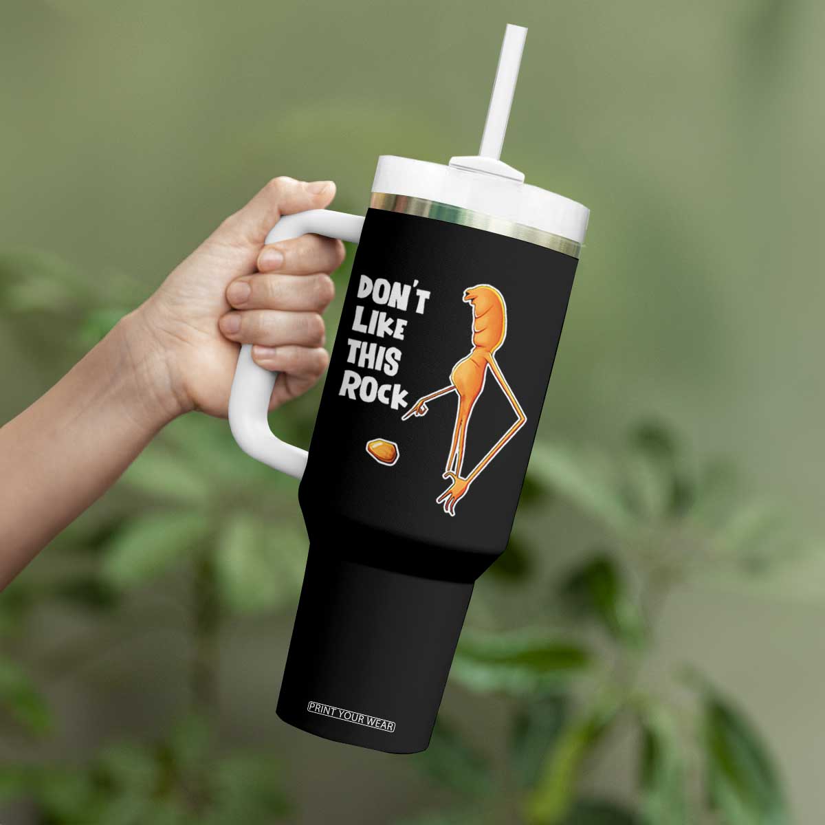 Marcus The Worm Meme Tumbler With Handle Do Not Like This Rock TS14 Print Your Wear