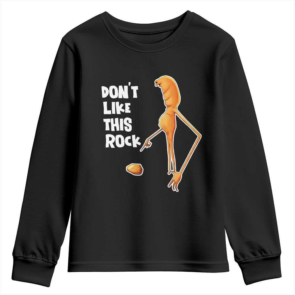 Marcus The Worm Meme Youth Sweatshirt Do Not Like This Rock TS14 Black Print Your Wear