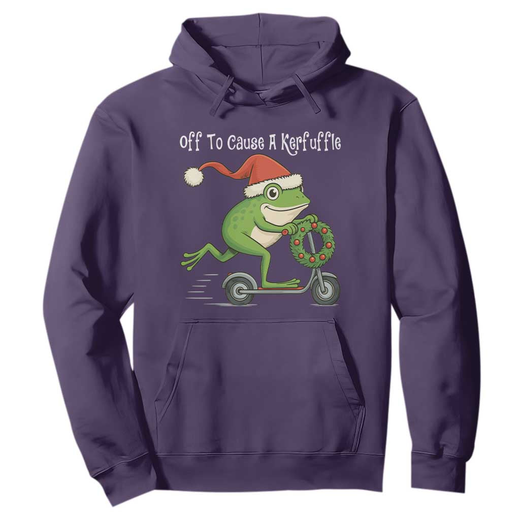Off To Cause A Kerfuffle Hoodie Funny Frog Christmas TS14 Purple Print Your Wear