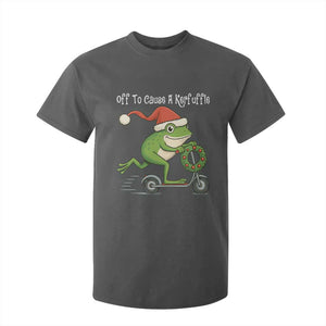 Off To Cause A Kerfuffle T Shirt For Kid Funny Frog Christmas TS14 Dark Heather Print Your Wear