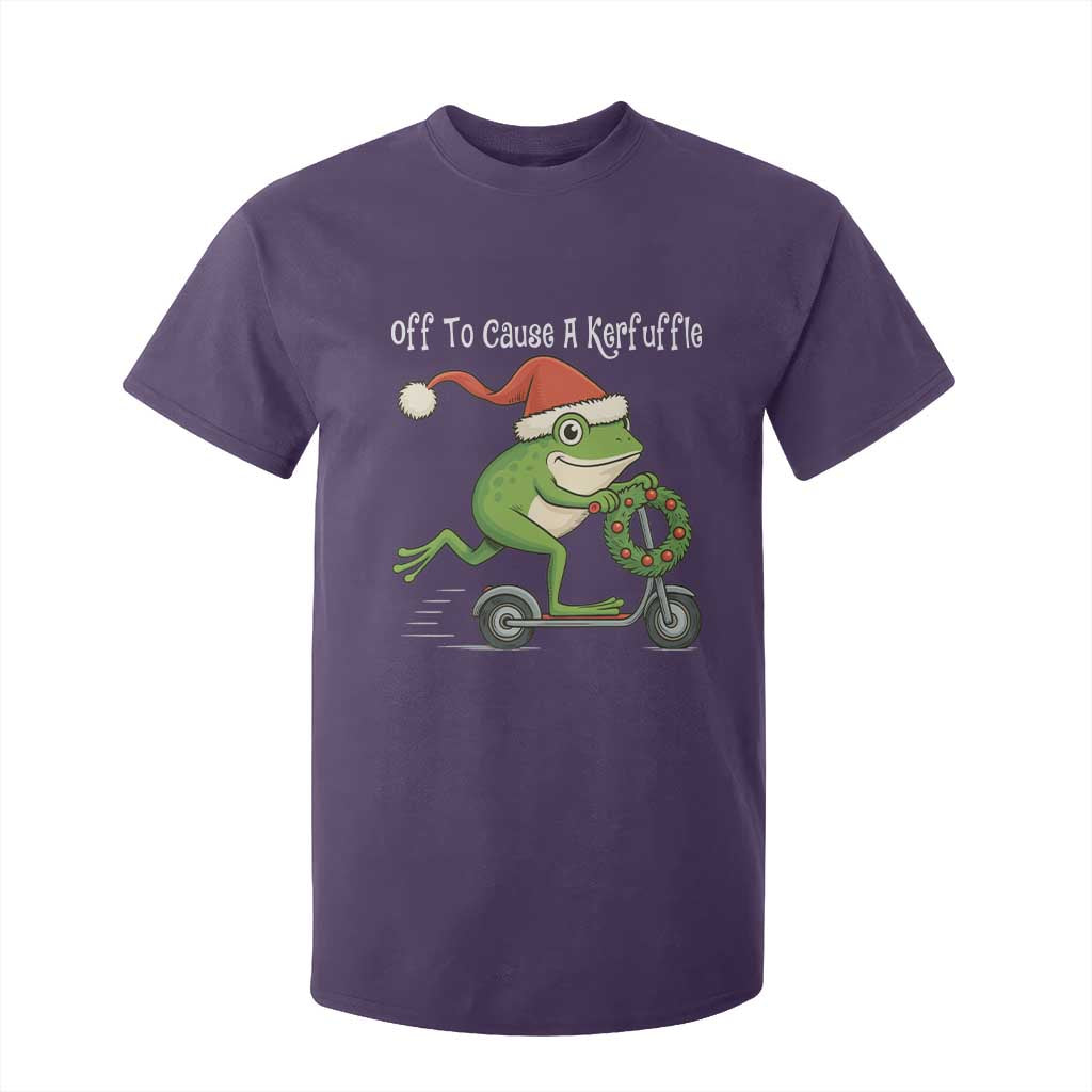 Off To Cause A Kerfuffle T Shirt For Kid Funny Frog Christmas TS14 Purple Print Your Wear