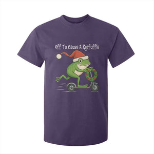 Off To Cause A Kerfuffle T Shirt For Kid Funny Frog Christmas TS14 Purple Print Your Wear