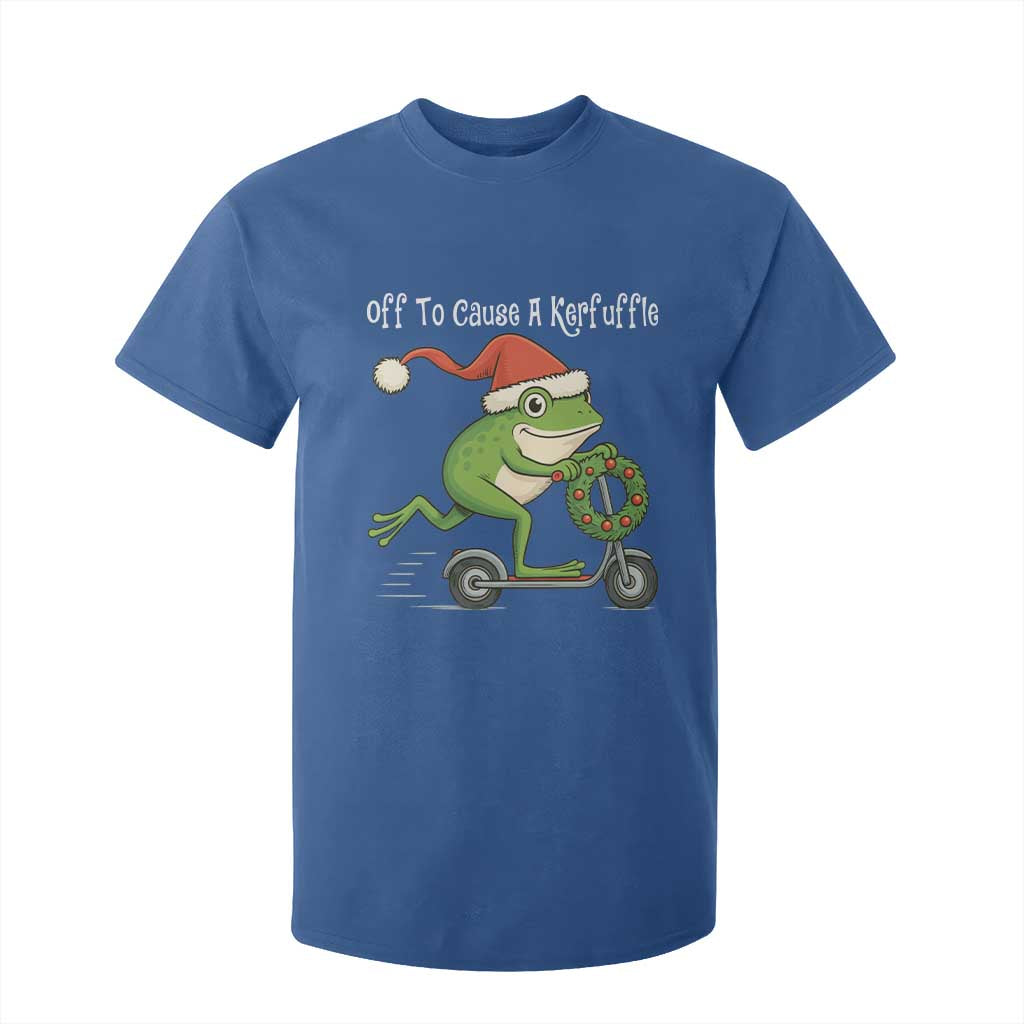 Off To Cause A Kerfuffle T Shirt For Kid Funny Frog Christmas TS14 Royal Blue Print Your Wear