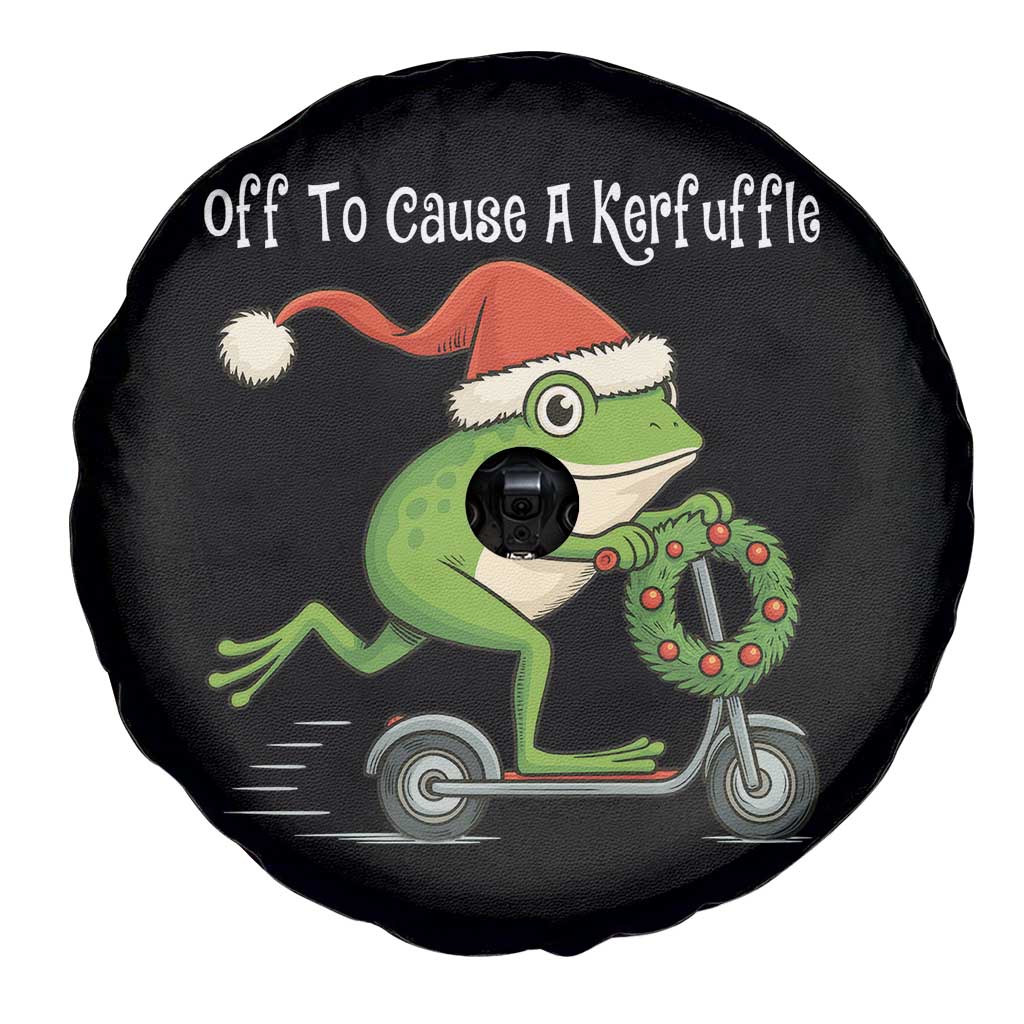 Off To Cause A Kerfuffle Spare Tire Cover Funny Frog Christmas TS14 Print Your Wear