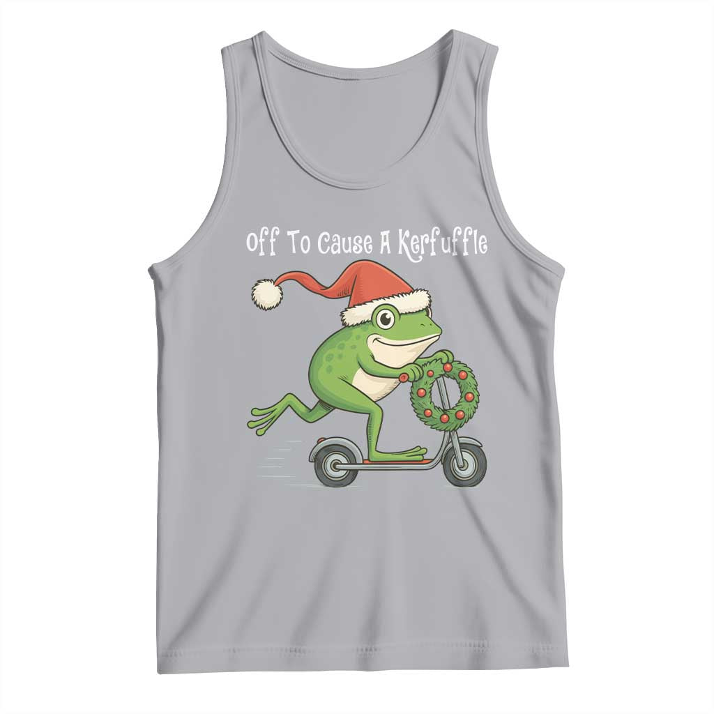 Off To Cause A Kerfuffle Tank Top Funny Frog Christmas TS14 Athletic Heather Print Your Wear