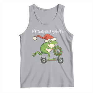 Off To Cause A Kerfuffle Tank Top Funny Frog Christmas TS14 Athletic Heather Print Your Wear