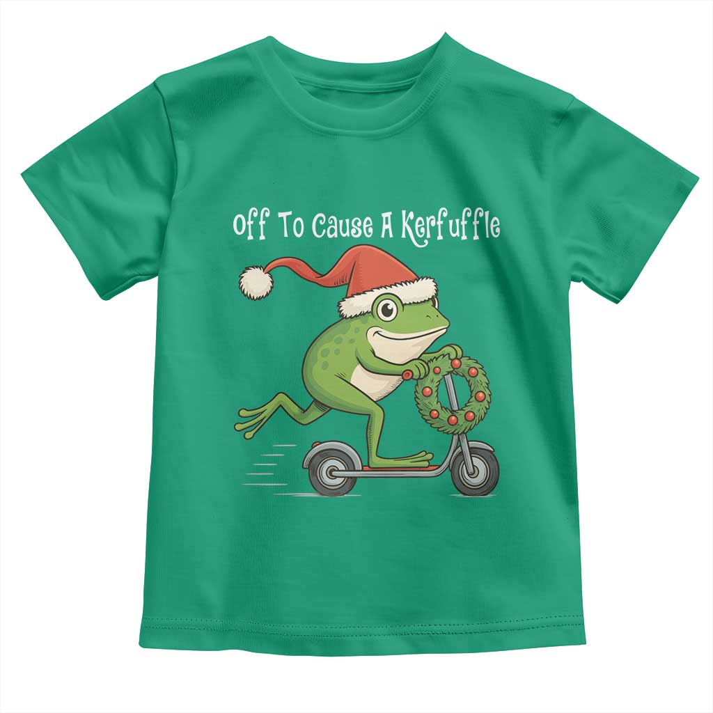 Off To Cause A Kerfuffle Toddler T Shirt Funny Frog Christmas TS14 Irish Green Print Your Wear
