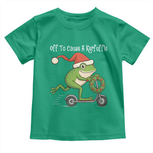 Off To Cause A Kerfuffle Toddler T Shirt Funny Frog Christmas TS14 Irish Green Print Your Wear