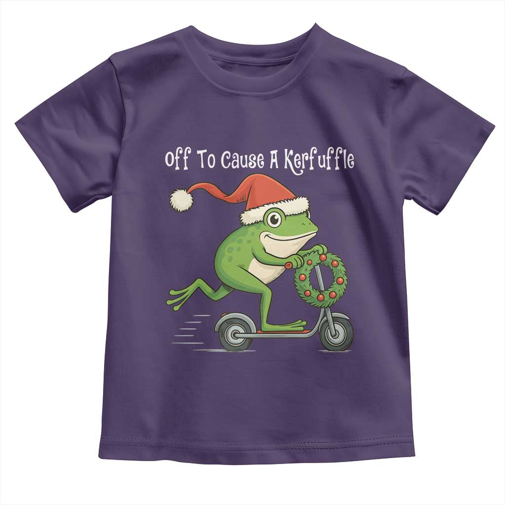 Off To Cause A Kerfuffle Toddler T Shirt Funny Frog Christmas TS14 Purple Print Your Wear