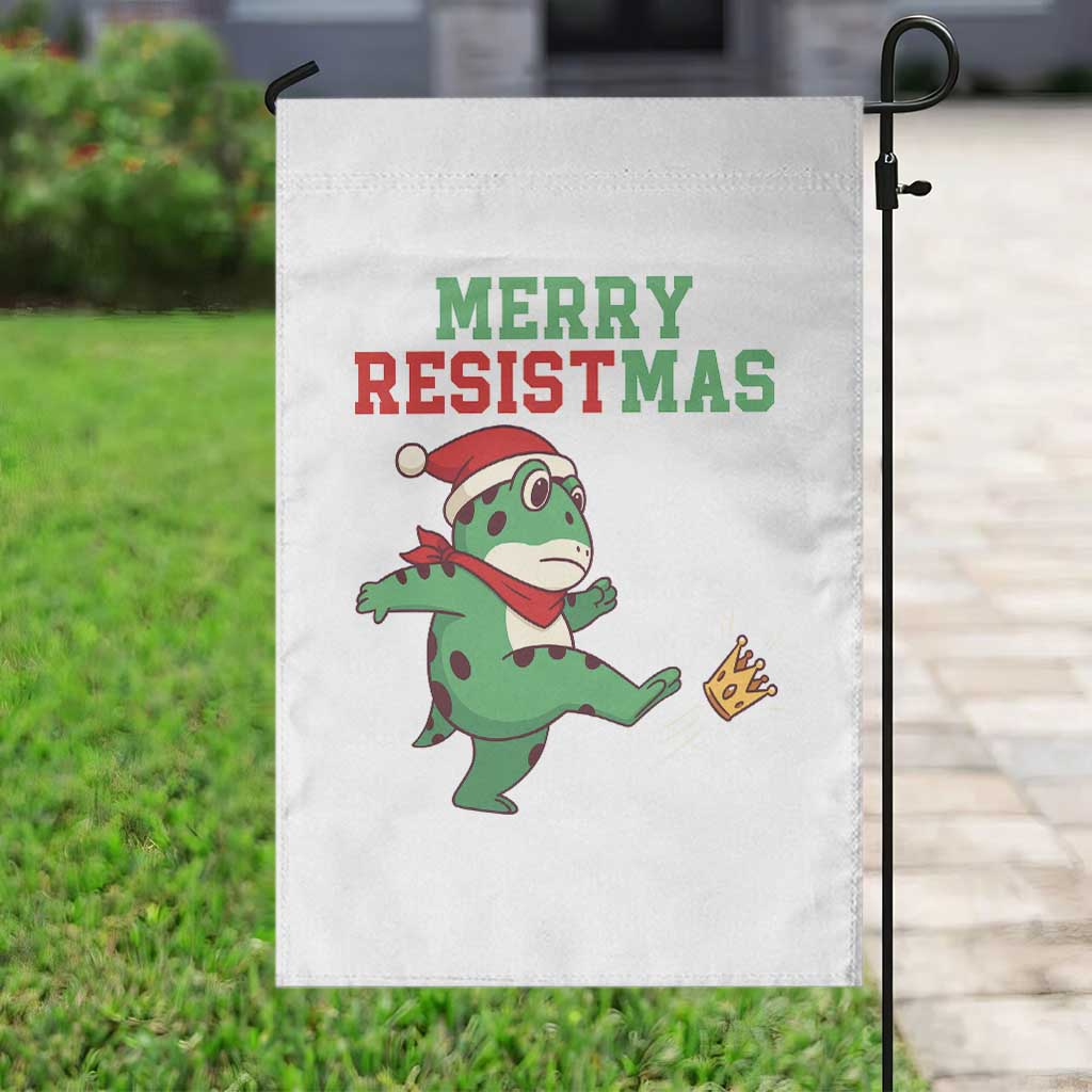 Merry Resistmas Frog Christmas Garden Flag TS14 Print Your Wear