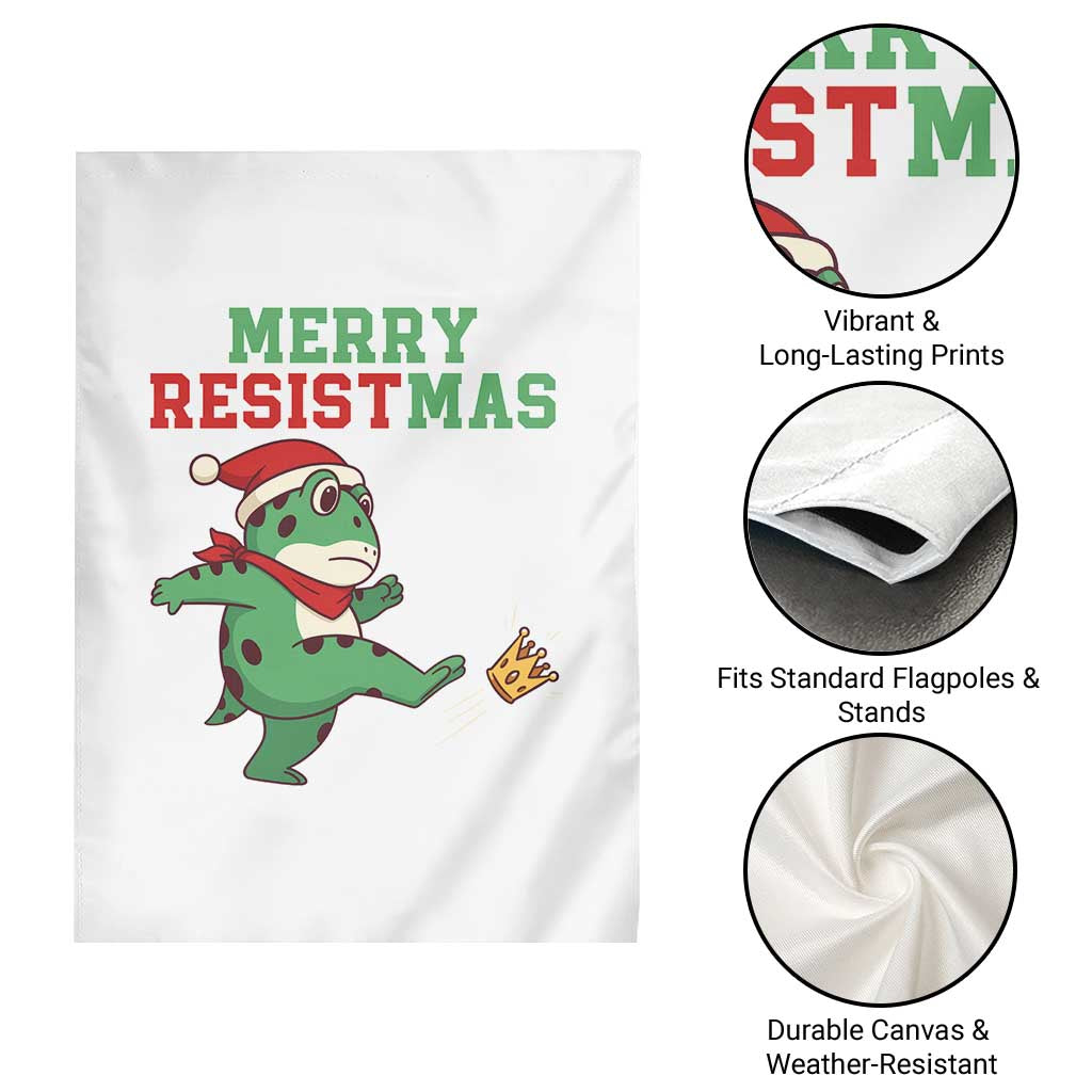 Merry Resistmas Frog Christmas Garden Flag TS14 Print Your Wear