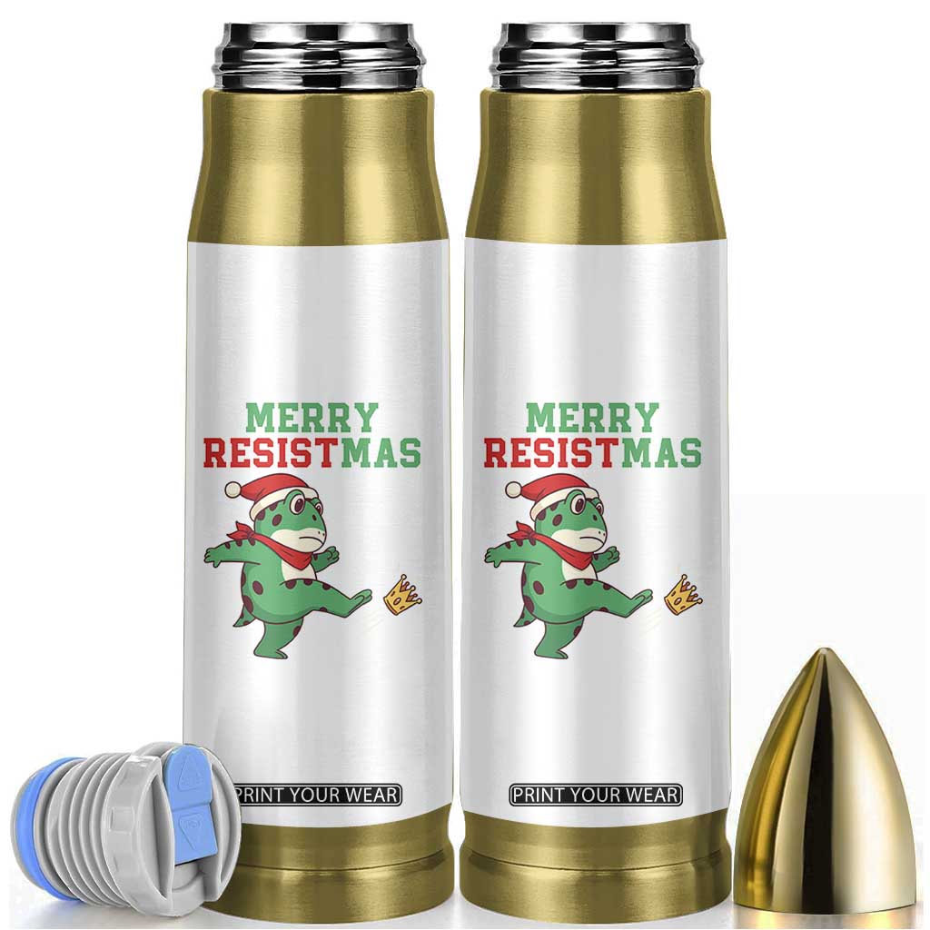 Merry Resistmas Frog Christmas Bullet Tumbler TS14 White Print Your Wear