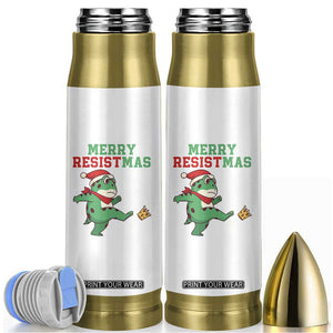 Merry Resistmas Frog Christmas Bullet Tumbler TS14 White Print Your Wear