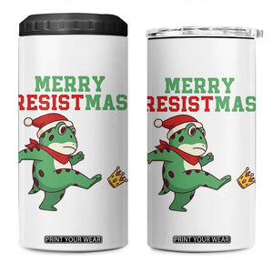 Merry Resistmas Frog Christmas 4 in 1 Can Cooler Tumbler TS14 One Size: 16 oz White Print Your Wear