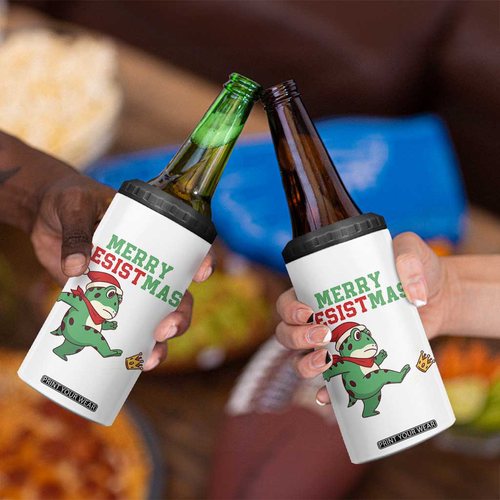 Merry Resistmas Frog Christmas 4 in 1 Can Cooler Tumbler TS14 Print Your Wear