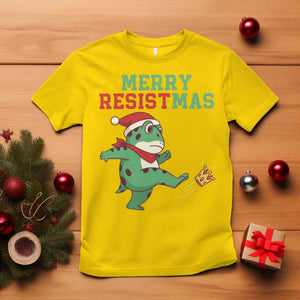 Merry Resistmas Frog Christmas T Shirt TS14 Daisy Print Your Wear