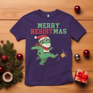 Merry Resistmas Frog Christmas T Shirt TS14 Purple Print Your Wear