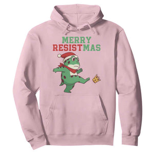Merry Resistmas Frog Christmas Hoodie TS14 Light Pink Print Your Wear
