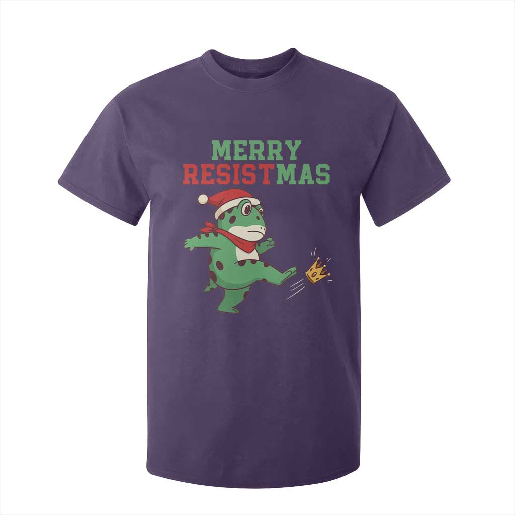 Merry Resistmas Frog Christmas T Shirt For Kid TS14 Purple Print Your Wear