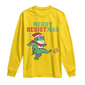 Merry Resistmas Frog Christmas Long Sleeve Shirt TS14 Daisy Print Your Wear