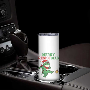 Merry Resistmas Frog Christmas Skinny Tumbler TS14 Print Your Wear