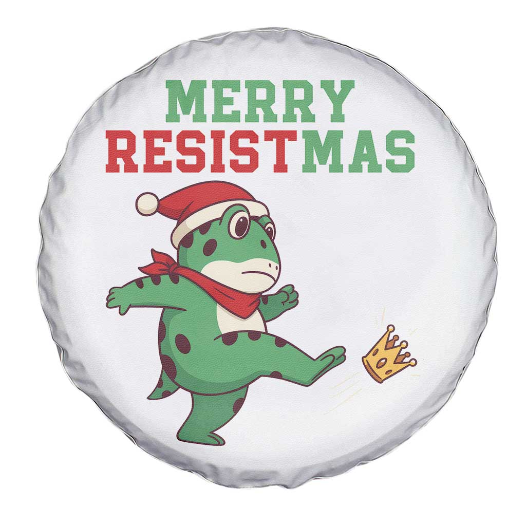 Merry Resistmas Frog Christmas Spare Tire Cover TS14 Print Your Wear