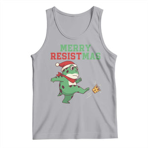 Merry Resistmas Frog Christmas Tank Top TS14 Athletic Heather Print Your Wear