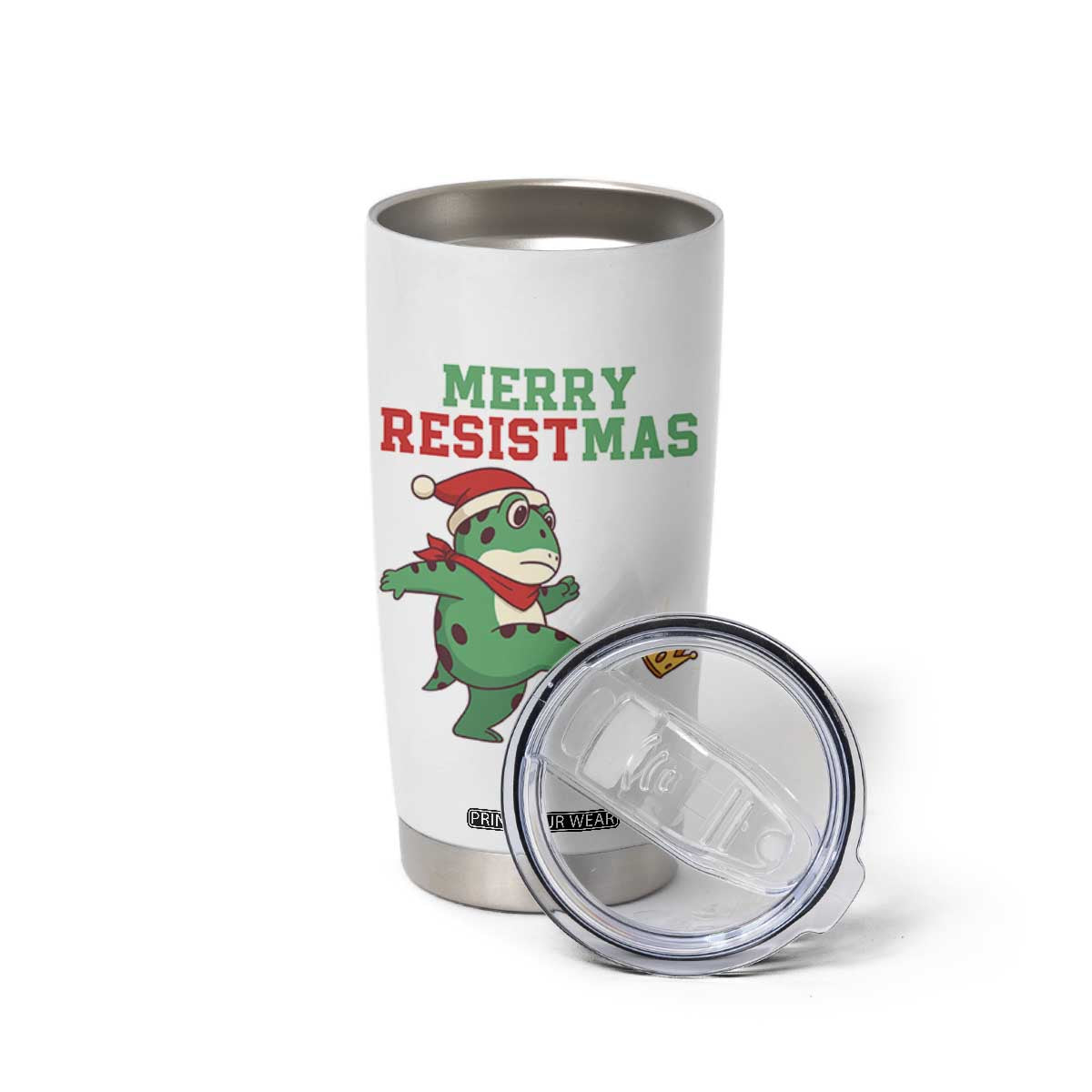 Merry Resistmas Frog Christmas Tumbler Cup TS14 Print Your Wear