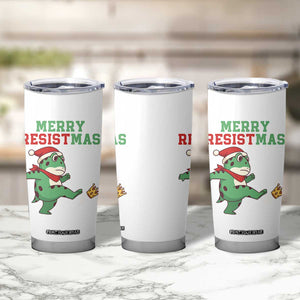 Merry Resistmas Frog Christmas Tumbler Cup TS14 Print Your Wear