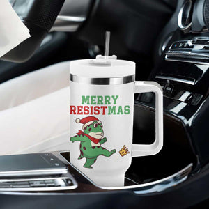 Merry Resistmas Frog Christmas Tumbler With Handle TS14 Print Your Wear