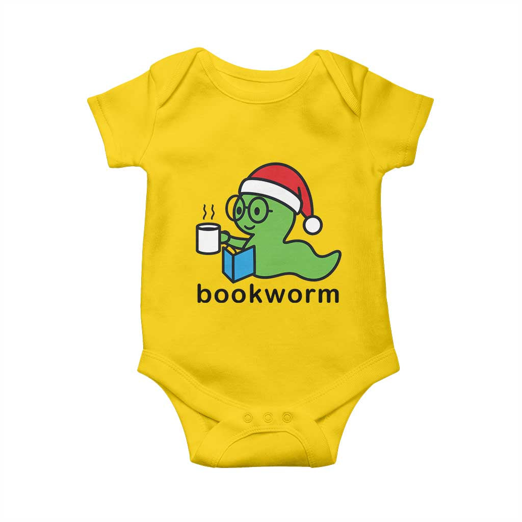 Bookworm Christmas Baby Onesie Reading Book Lover TS14 Daisy Print Your Wear