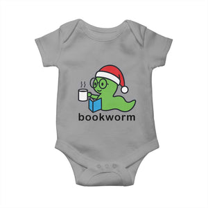 Bookworm Christmas Baby Onesie Reading Book Lover TS14 Sport Gray Print Your Wear