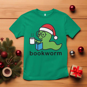 Bookworm Christmas T Shirt Reading Book Lover TS14 Irish Green Print Your Wear