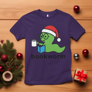 Bookworm Christmas T Shirt Reading Book Lover TS14 Purple Print Your Wear