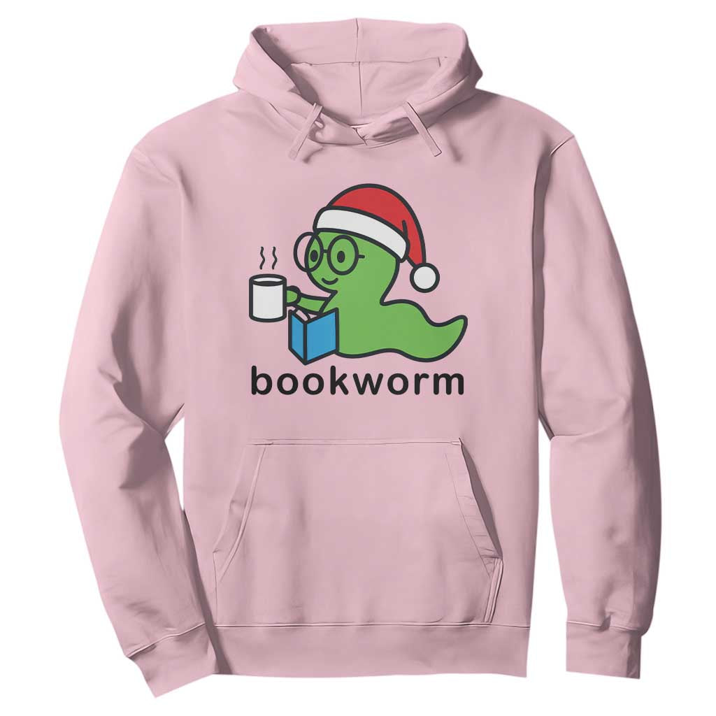 Bookworm Christmas Hoodie Reading Book Lover TS14 Light Pink Print Your Wear