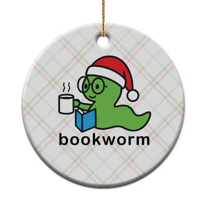 Bookworm Christmas Ceramic Ornament Reading Book Lover TS14 1pc Christmas Plaid Print Your Wear