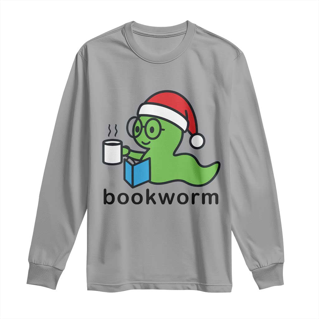 Bookworm Christmas Long Sleeve Shirt Reading Book Lover TS14 Sport Gray Print Your Wear