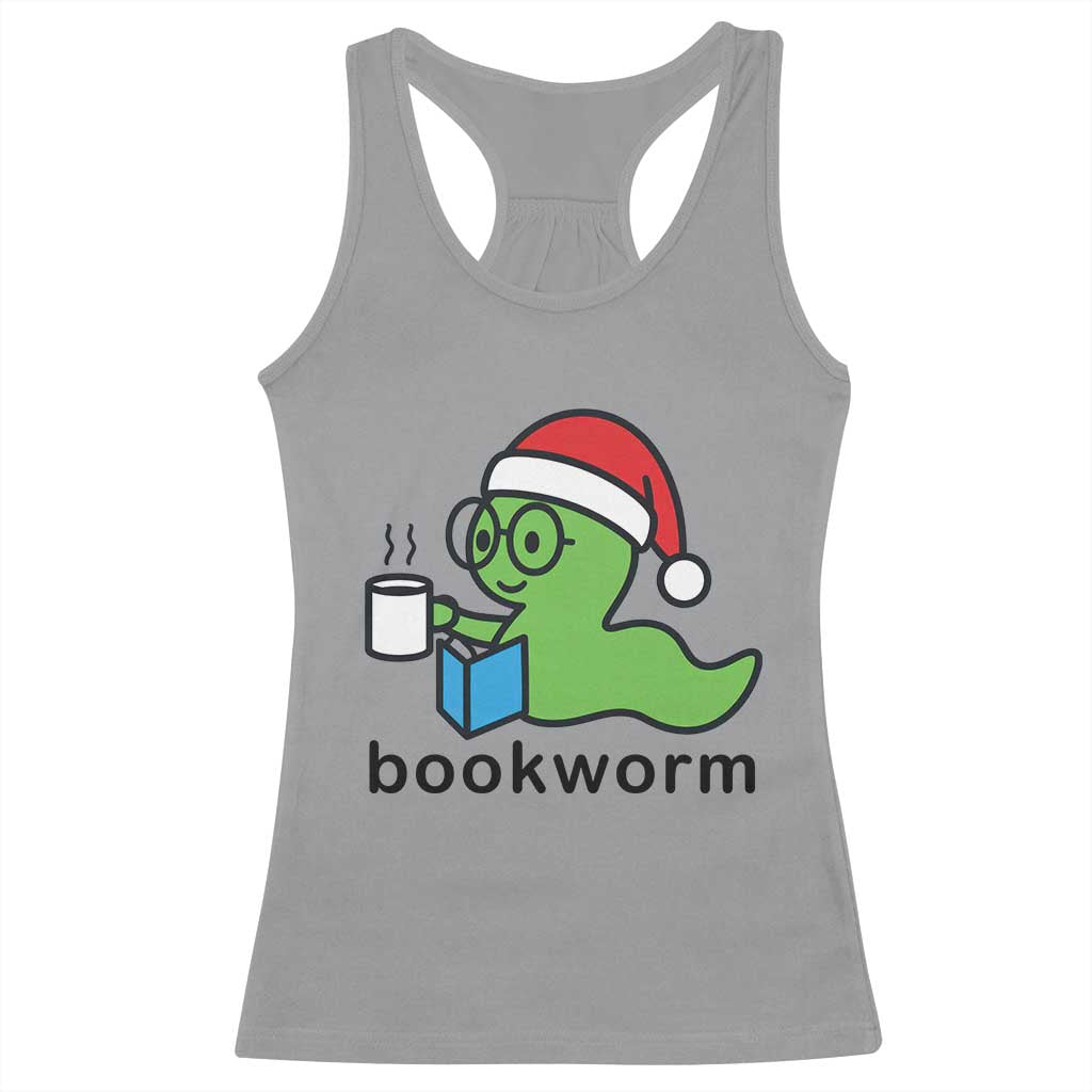 Bookworm Christmas Racerback Tank Top Reading Book Lover TS14 Sport Gray Print Your Wear