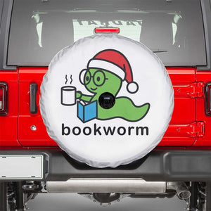 Bookworm Christmas Spare Tire Cover Reading Book Lover TS14 White Print Your Wear