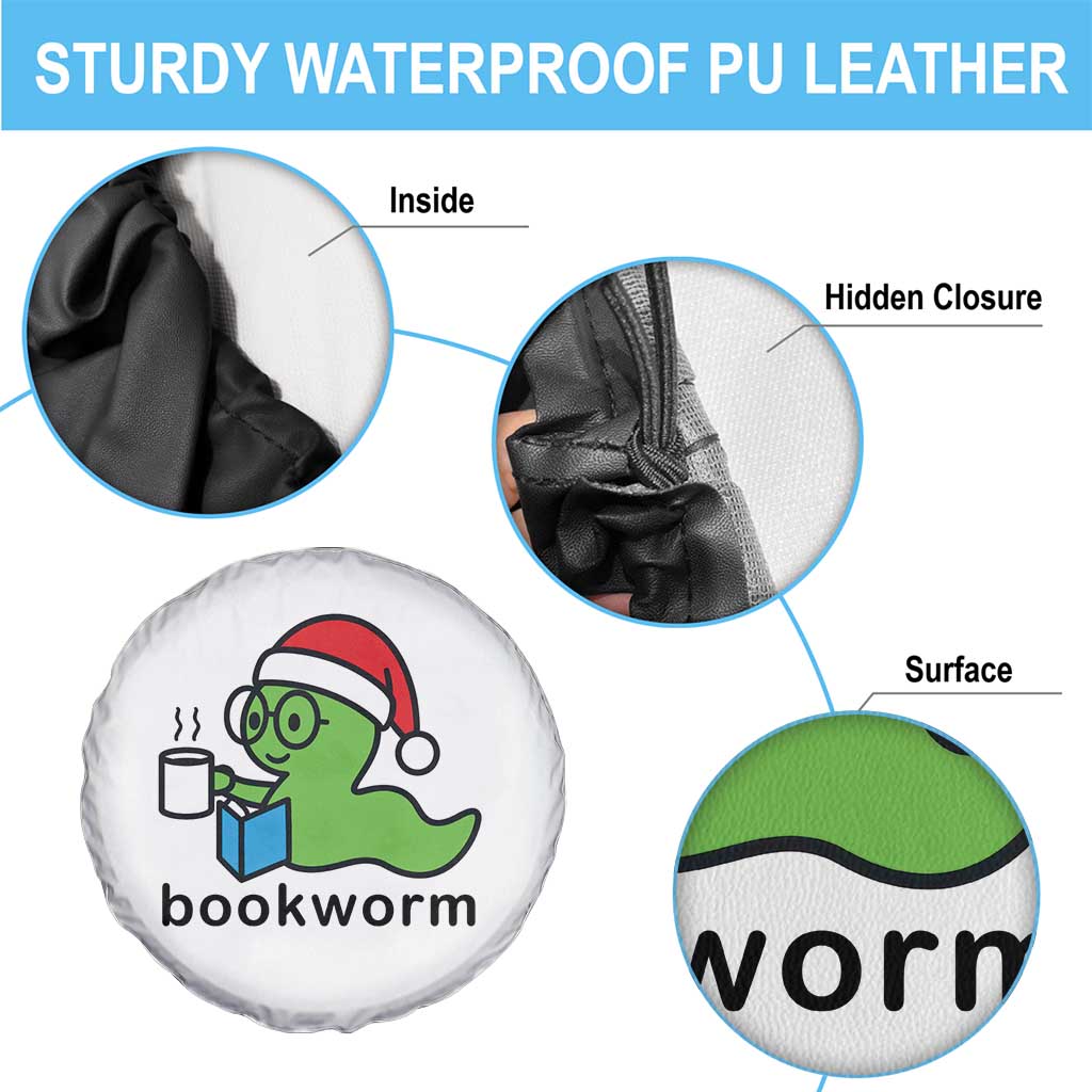 Bookworm Christmas Spare Tire Cover Reading Book Lover TS14 Print Your Wear