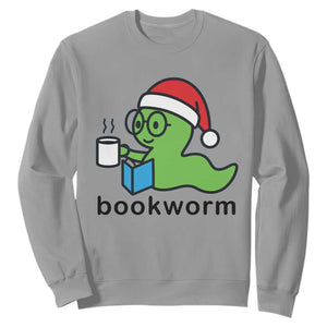 Bookworm Christmas Sweatshirt Reading Book Lover TS14 Sport Gray Print Your Wear