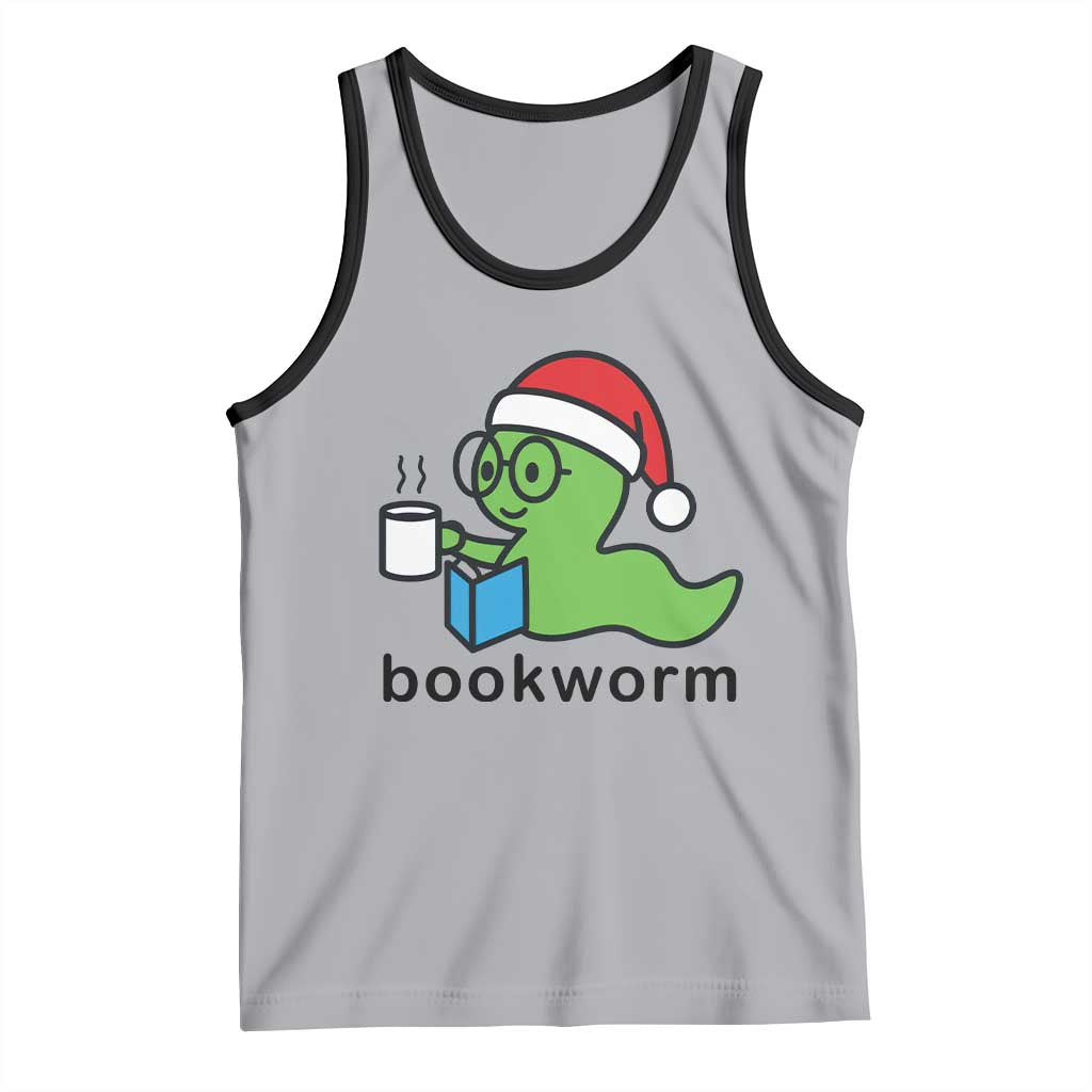 Bookworm Christmas Tank Top Reading Book Lover TS14 Athletic Heather Black Print Your Wear
